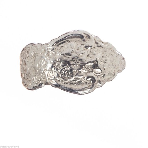 Sterling Silver Ornate Spoon Ring Silverware Alber - Picture 1 of 5